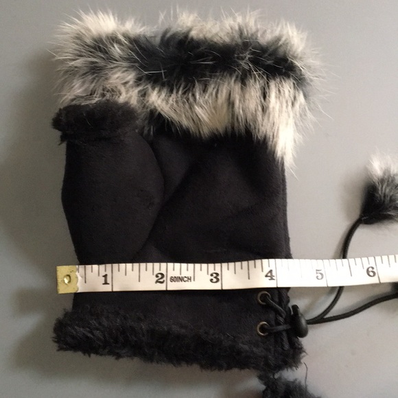 JUST IN fingerless gloves BLACK - Picture 6 of 7